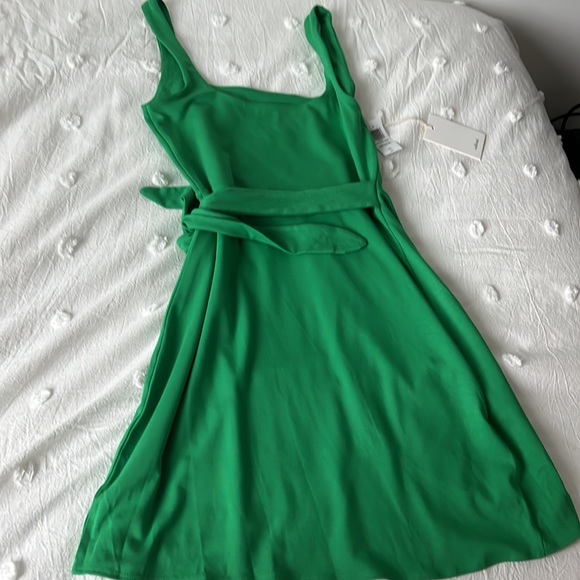 Saturn mini dress in gloss green - Picture 3 of 3